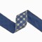LaRibbons 2 1/2" Wired Ribbon | Blue Satin with Gold Stars | 10 Yard Roll